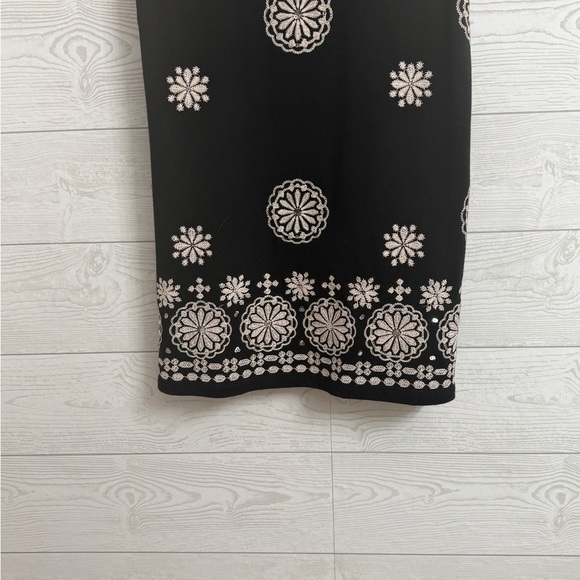 INC Women’s Black Cotton Embroidered Sleeveless Dress. Size M - Picture 4 of 8